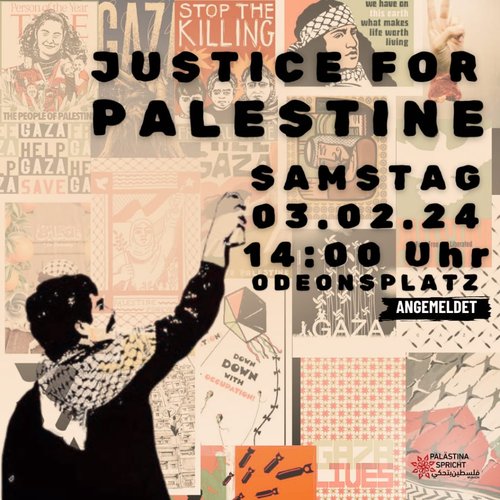 Palästina spricht: Justice for Palestine - Samstag Odeonsplatz
