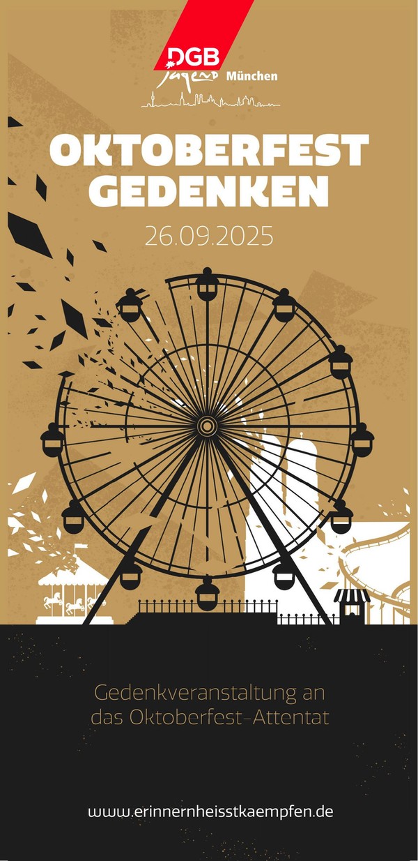 DGB-Jugend EinladungsflyerGedenken 2025 Oktoberfestattentat