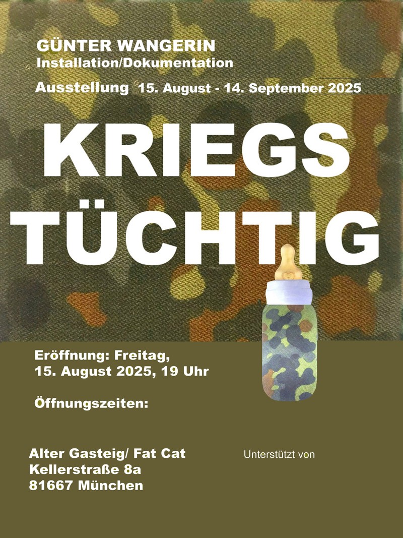 Ausstellung G. Wangerin KRIEGSTÜCHTIG Ibstallation Dokumentation