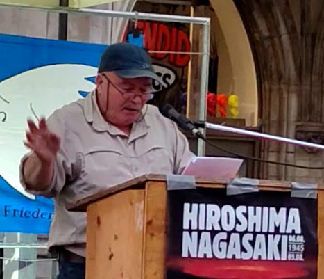  Thomas Rödl beim Hiroshimatag 2026 auf dem Marienplatz München
